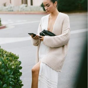 Urban Outfitters Leo Ribbed Open-front Cardigan